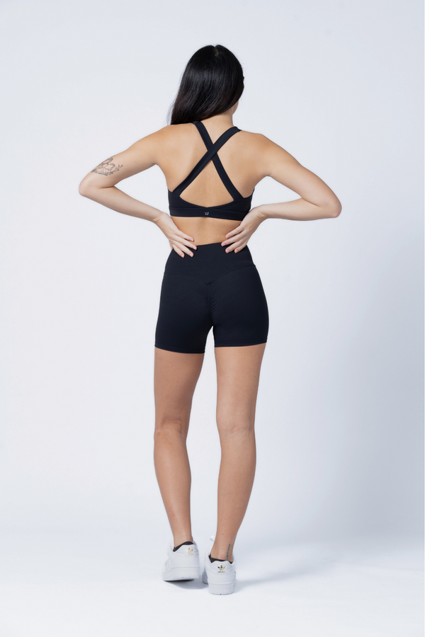 FemmeFlex Shorts in Charcoal Black