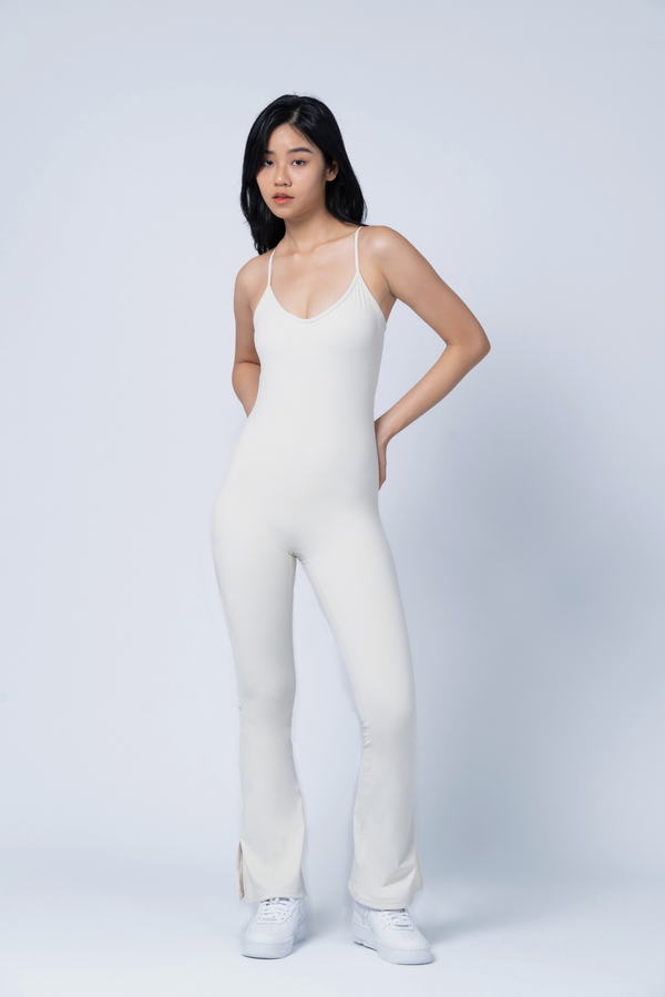 LadyLuxe Jumpsuit in Eggshell Ivory